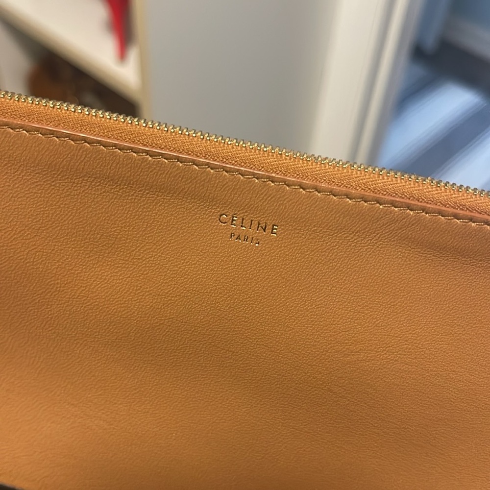 Celine Solo Bicolor Leather Clutch - Picture 13 of 13